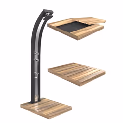 Piatto Doccia In Legno Da Esterno 6X100X80Cm Cv-D106 - Vista aggiuntiva 2