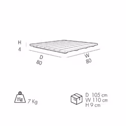 Piatto Doccia Ecowood 80 X 80 X 4 Cm Cv-D107 - Vista aggiuntiva 3