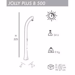 Doccia Solare In Resina Jolly 24 Litri In Alluminio Colore Verde Chiaro Cv-B500/6018