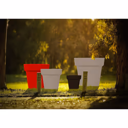 Vaso Ø115x105 cm in Resina Arkema POT M Dove Gray - Vista aggiuntiva 2