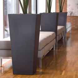 Vaso 34x86 cm in Resina Arkema Quadro 86 Antracite - Vista aggiuntiva 3
