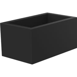 Vaso Rettangolare 80x40x50 cm in Resina Arkema Modulo Cassetta Nero