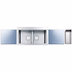 Apell PD862IKITS, Lavello ad incasso, Rettangolare, Acciaio inox, Acciaio inox, 2 ciotole, Rettangolare