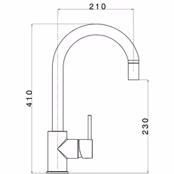 Rubinetto Cucina Miscelatore Monocomando Doccetta Estraibile Apell AP7790CR Cromato