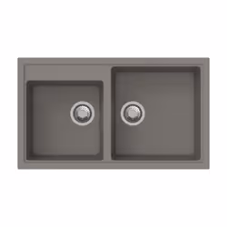 Apell PTPL862AL, Lavello montato su piano, Rettangolare, Granito, Alluminio, 2 ciotole, Rettangolare