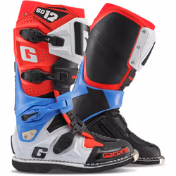 Gaerne SG-12 Stivali da motocross, bianco-rosso-blu, dimensione 47 per uomo