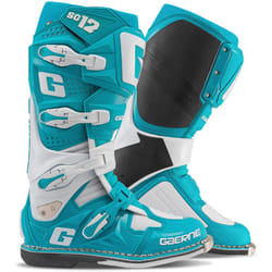 Gaerne SG-12 Stivali da motocross, bianco-turchese, dimensione 42 per uomo