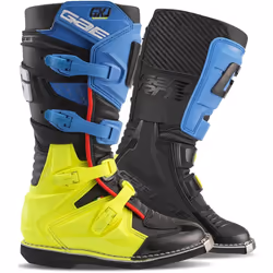 Gaerne GX-J Bambini Motocross Stivali, nero-blu-giallo, dimensione 39