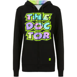 VR46 The Doctor Felpa con cappuccio da donna, nero-multicolore, dimensione S per donne