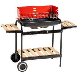 Enrico Coveri - maury's barbecue rettangolare con ripiani in legno 85 x 45 x 105 cm