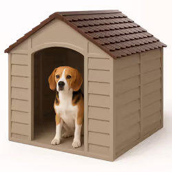 La casetta per cani misura 84 x 84 x 82 cm, offrendo un rifugio accogliente e spazioso per il tuo amico a quattro zampe.Reali ...