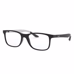 Ray-Ban RB8903, Adulto, Unisex, Quadrato, Grigio, Nero, Lenti senza polarizzazione, Fibra di carbonio