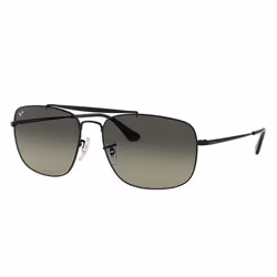Ray-Ban COLONEL, Adulto, Unisex, Quadrato, Nero, Lenti senza polarizzazione, Acciaio inox