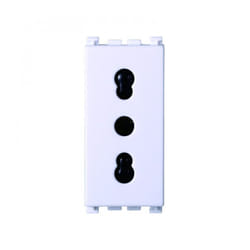 Modulo presa bipasso, serie Venus, bianco, 16A, compatibile con serie Vimar Arkè Ettroit VA2001B