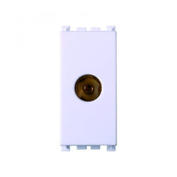 Modulo presa per antenna tv ø 9,5 mm, serie Venus, bianco, compatibile con serie Vimar Arkè Ettroit VA2251B