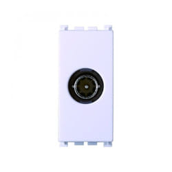 Modulo spina passante per antenna TV Ø 9,5 mm, serie Venus, bianco, compatibile con serie Vimar Arkè - Ettroit VA2253B