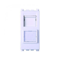 Modulo presa ethernet CAT5E RJ45, serie Venus, bianco, compatibile con serie Vimar Arkè - Ettroit VA2355B