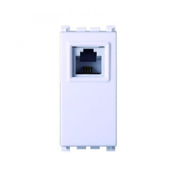 Modulo presa telefonica RJ11, serie Venus, bianco, compatibile con serie Vimar Arkè Ettroit VA2354B