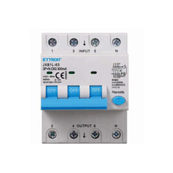 Ettroit - interruttore magnetotermico differenziale salvavita per barra din 4 moduli 3P+N 63A C63 380V 300mA 6KA