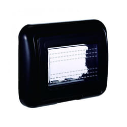 Ettroit - Copertura serie Space, 3 moduli, nero, IP55 LN2703