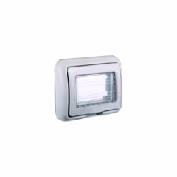 La Copertura serie Space LG2703 di Ettroit una custodia IP55 a 3 moduli , compatibile con la serie Living , progettata per ga ...