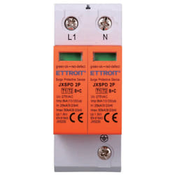 Ettroit - scaricatore limitatore di sovratensione tipo T1+T2 2P 25KA-50KA spd a limitazione per barra din