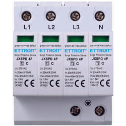 Ettroit - scaricatore limitatore di sovratensione 2 moduli tipo T2 4P 20KA-40KA spd a limitazione per barra din