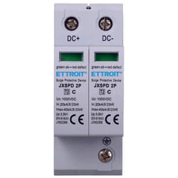 Ettroit - scaricatore di sovratensione fotovoltaico tipo 2 T2 d 2P dc 1000V 3.5KV 20KA occupa 2 moduli di