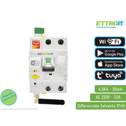 Ettroit - magnetotermico differenziale salvavita din smart wifi tuya riarmo tramite app