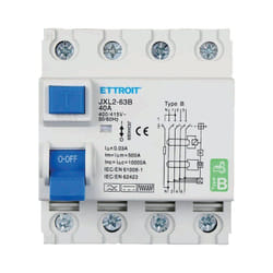 Ettroit - Magnetotermico Differenziale Puro 4P 40A 30mA curva b 6KA ac/dc 380V