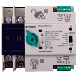 Ettroit JX11298 ATS Interruttore di Trasferimento Automatico Fotovoltaico a Doppia Alimentazione 125A 2P L'interruttore di tr ...