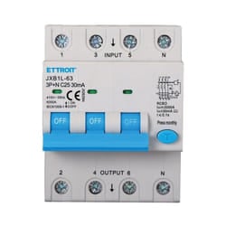 Ettroit - Magnetotermico Differenziale 3P+N 25A 30mA 380V-6KA classe a