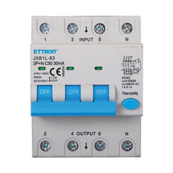 Ettroit - Magnetotermico Differenziale 3P+N 50A 30mA 380V-6KA classe a