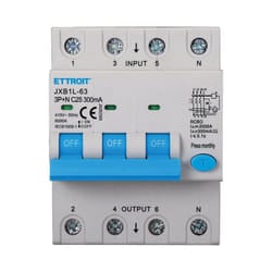 Ettroit - Magnetotermico Differenziale 3P+N 25A 300mA 380V-6KA classe a