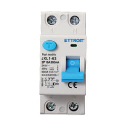 Ettroit - Interruttore Differenziale Puro Tipo a 1P+N 2M 6000A 300mA 16A ac 230V
