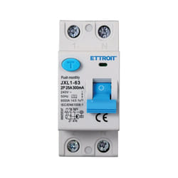 Ettroit - Interruttore Differenziale Puro Tipo a 1P+N 2M 6000A 300mA 25A ac 230V