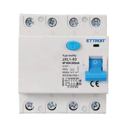 Ettroit - Interruttore Differenziale Puro Tipo a 3P+N 4M 6000A 300mA 40A ac 400V