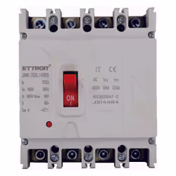 Interruttore scatolato magnetotermico a 4 poli con una capacità di interruzione di 22kA, progettato per proteggere impianti e ...