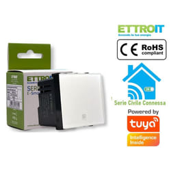 Ettroit - modulo termostato connesso smart app tuya 2P 240V compatibile vimar serie plana