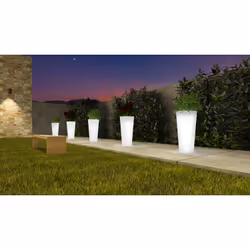 Vaso Luminoso Ø34x86 cm in Resina Arkema Tondo 86 SL - Vista aggiuntiva 2