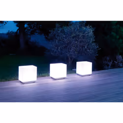 Pouf da Giardino Luminoso 50x50 cm in Resina Arkema Iris Light SL - Vista aggiuntiva 2
