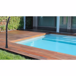 Doccia Solare da Esterno Giardino 23L Miscelatore e Lavapiedi Arkema Happy Ruby