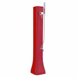Mini Doccia Solare da Giardino Lavapiedi Miscelatore e Doccetta Mobile Arkema Happy Go Ruby