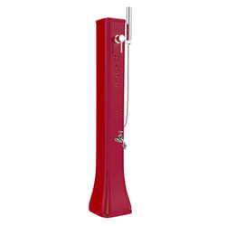 Mini Doccia Solare da Giardino Lavapiedi Miscelatore e Doccetta Mobile Arkema Happy Go Ruby