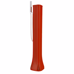 Mini Doccia Solare da Giardino Lavapiedi Miscelatore e Doccetta Mobile Arkema Happy Go Ruby