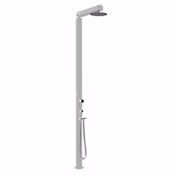 Doccia da Giardino Miscelatore Soffione e Doccetta Mobile Quick Bianco Lucido