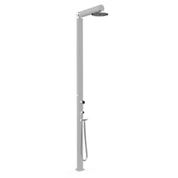 Doccia da Giardino Miscelatore Soffione e Doccetta Mobile Quick Bianco Lucido