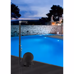 Doccia da Giardino Miscelatore Soffione e Doccetta Mobile Quick Bianco Lucido