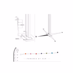 Doccia Solare da Giardino 25L Miscelatore e Lavapiedi Arkema Jolly Champagne Bronze - Vista aggiuntiva 2