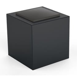 Pouf da Giardino 50x50 cm con Cuscino in Resina Arkema Iris Comfort Antracite